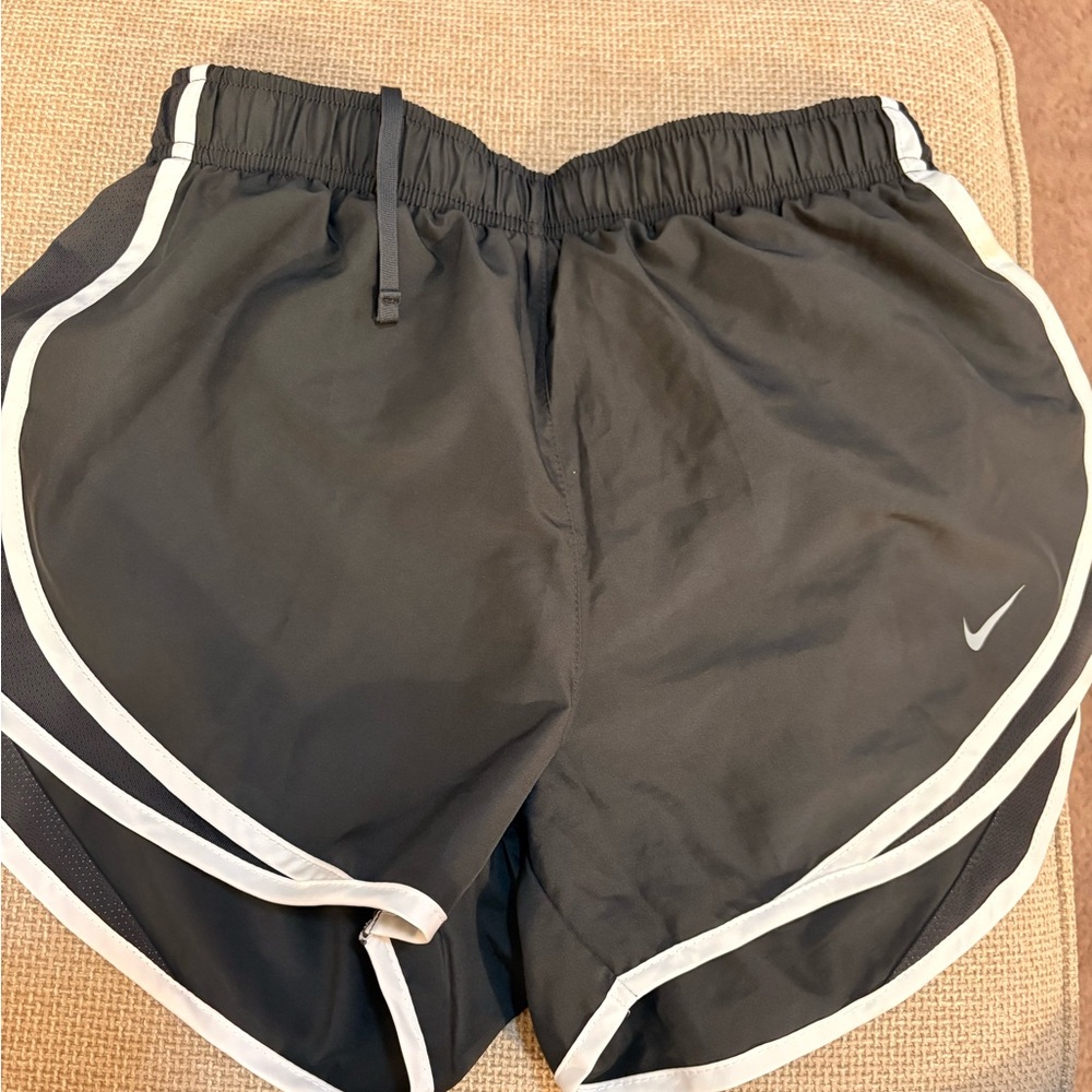 Nike Women's Black and White Athletic Shorts